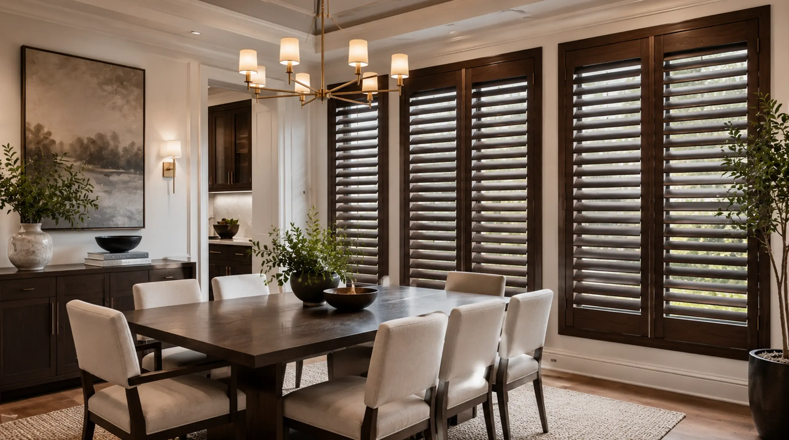 Dining window treatment installation